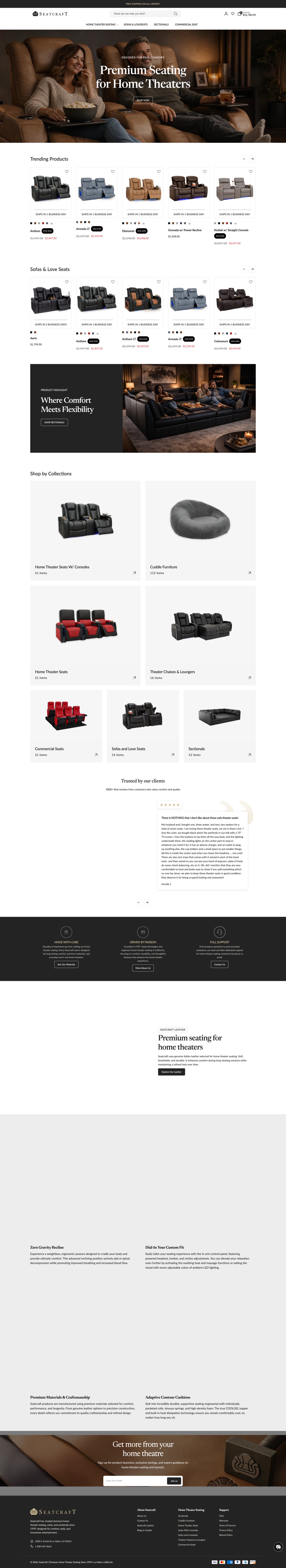 Seatcraft homepage — shipped by Saigon Digital